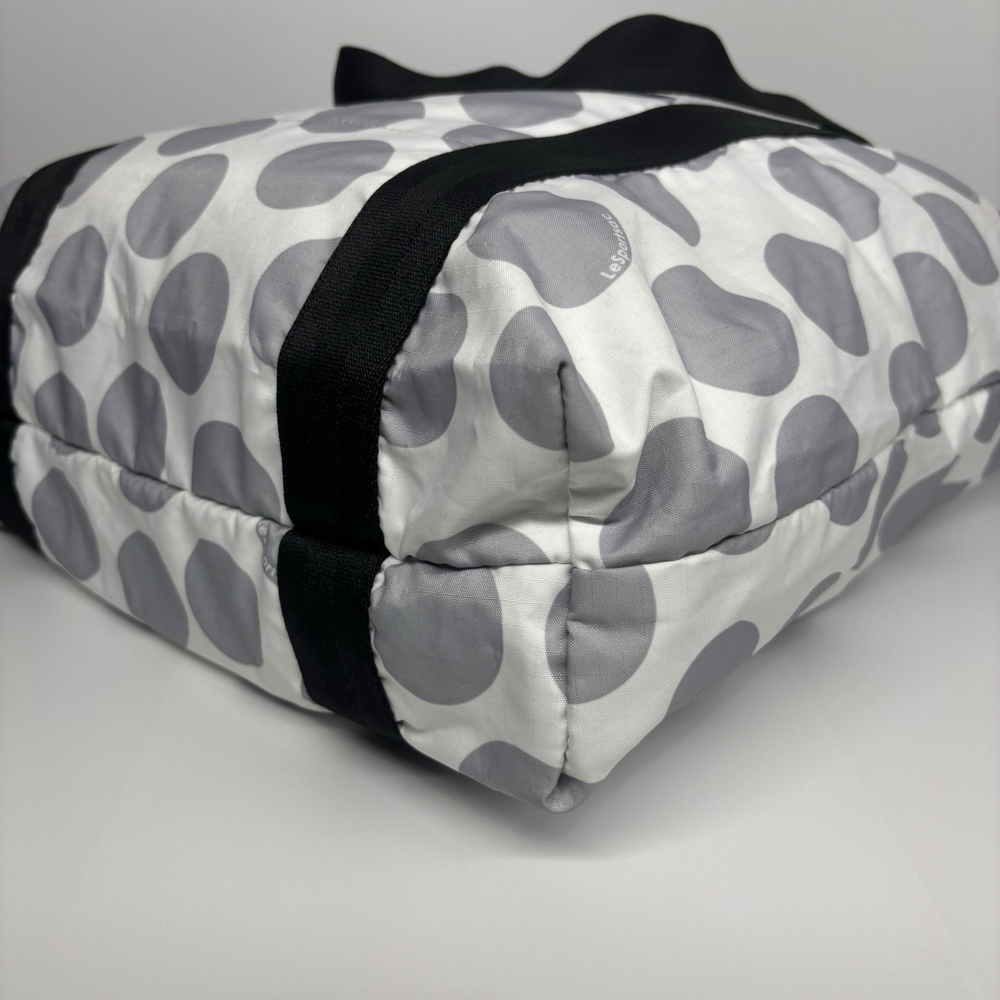 LESPORTSAC Tote Bag White with Grey Spots