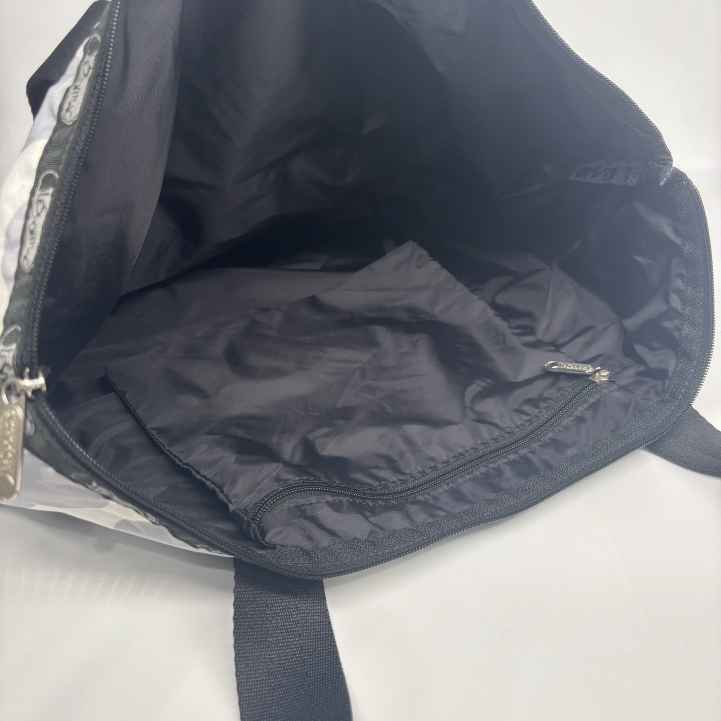 LESPORTSAC Tote Bag White with Grey Spots