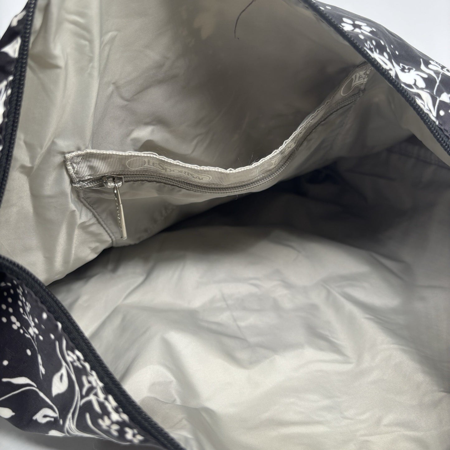 Genuine LeSportSac Crossbody Bag Black and White Floral