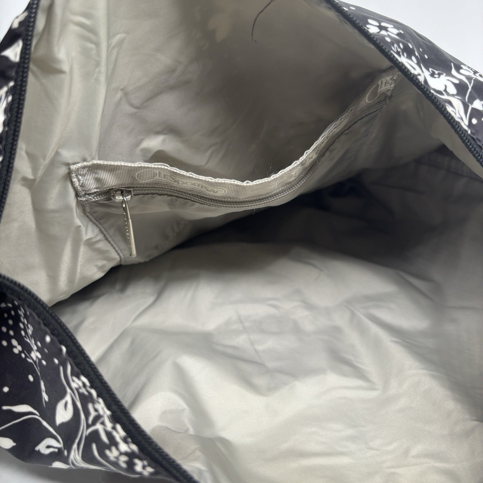 Genuine LeSportSac Crossbody Bag Black and White Floral