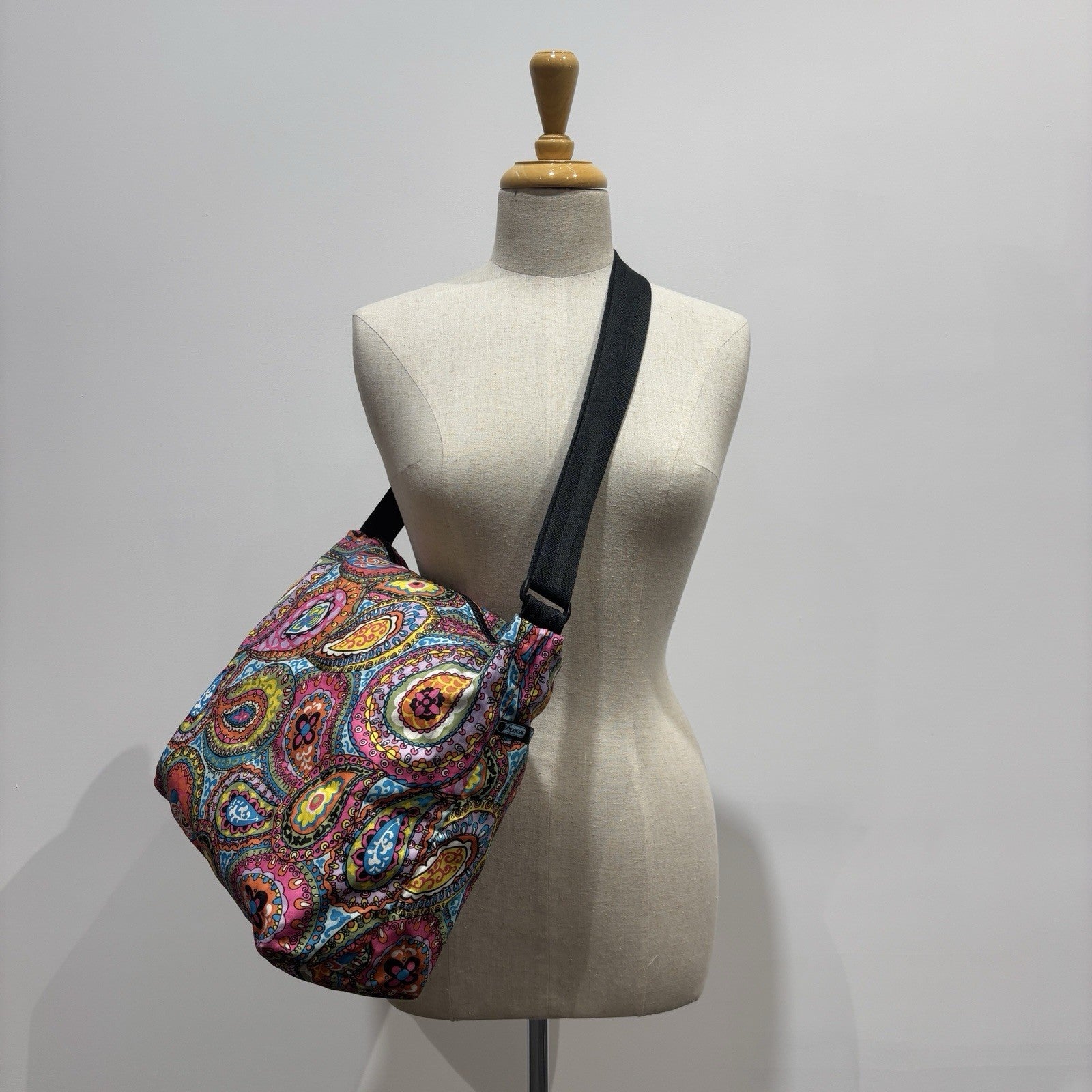 Genuine LeSportSac Crossbody Bag Multi Coloured Paisley Print