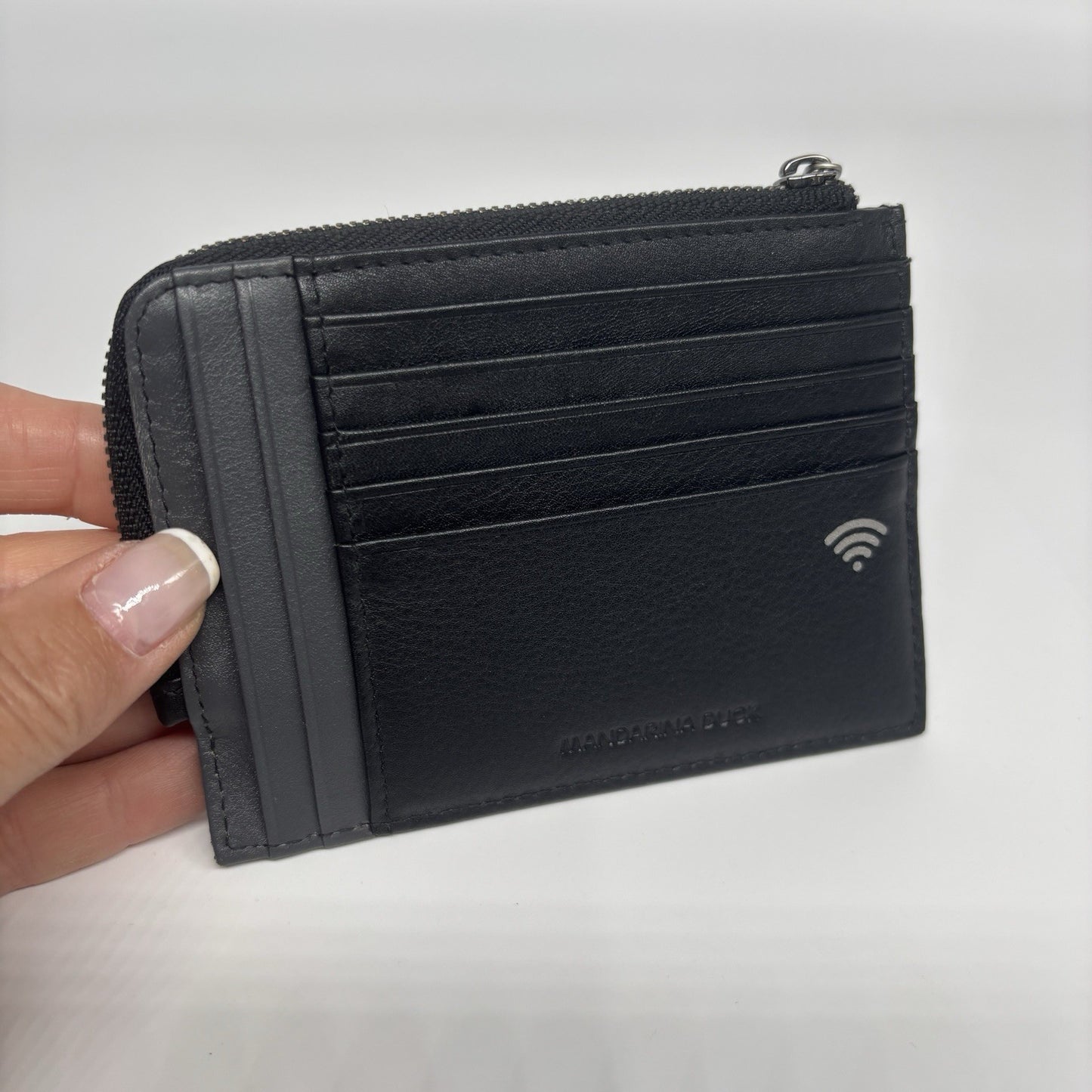 Genuine Mandarina Duck RFID Leather Wallet Downtown Black