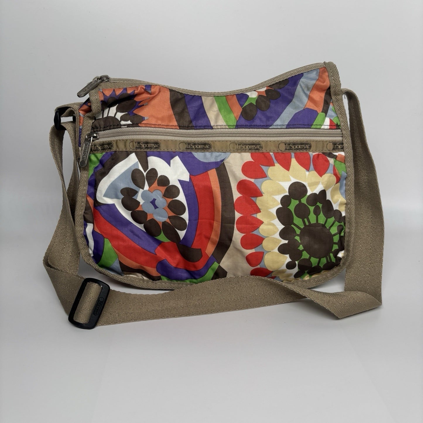 Genuine LeSportSac Crossbody Bag Multi Coloured Retro Print