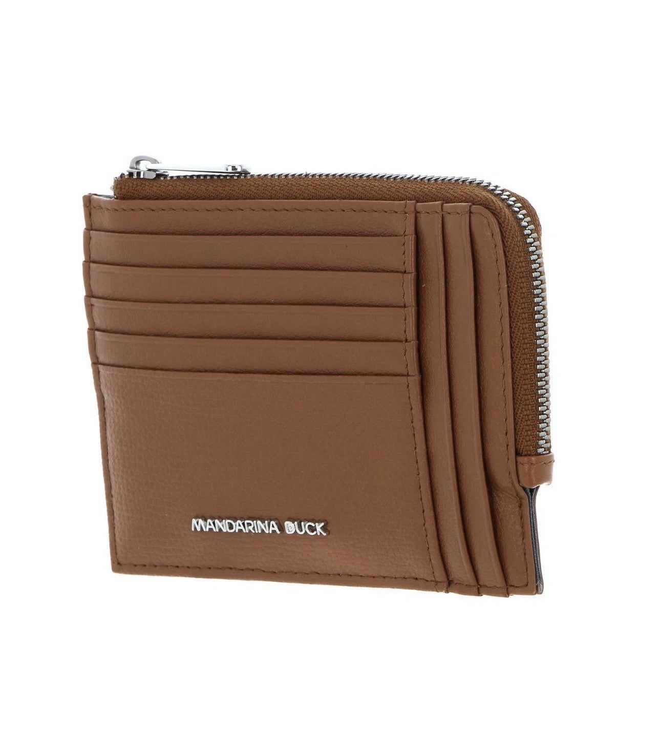 Genuine Mandarina Duck Mellow Urban RFID Leather Card Holder Indian Tan