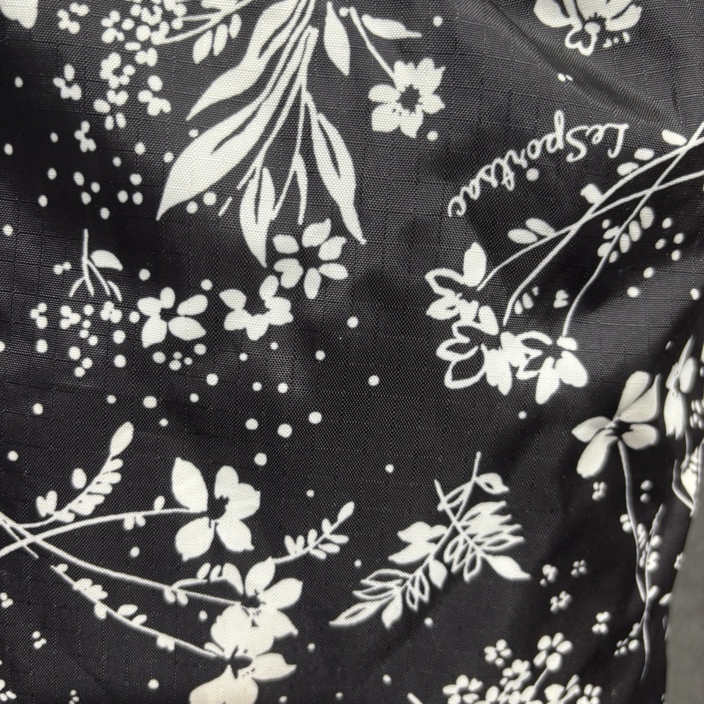 Genuine LeSportSac Crossbody Bag Black and White Floral