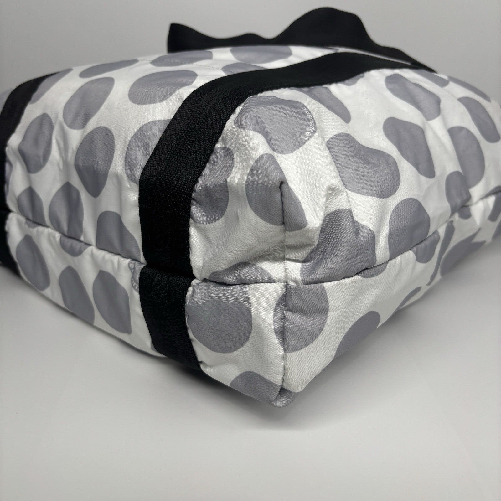 LESPORTSAC Tote Bag White with Grey Spots
