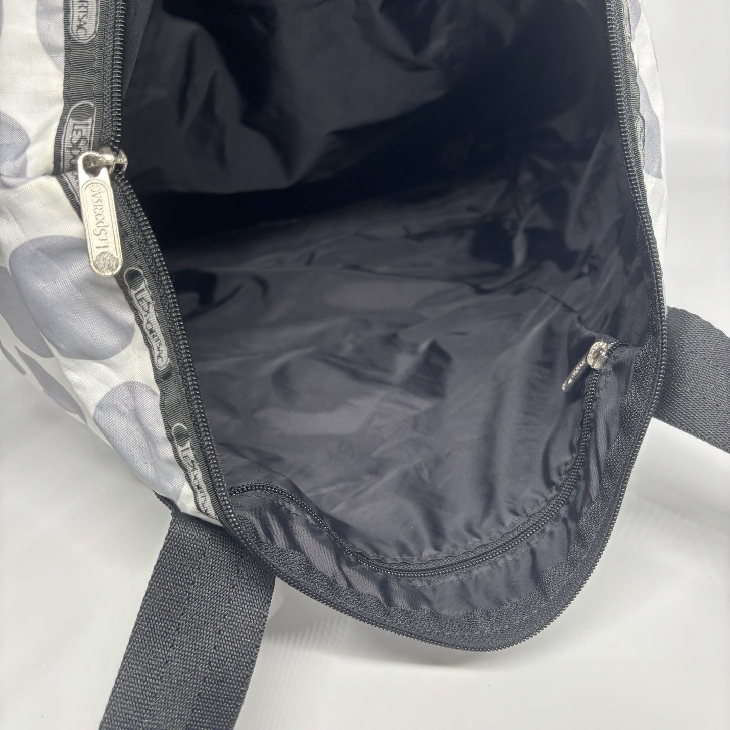 LESPORTSAC Tote Bag White with Grey Spots