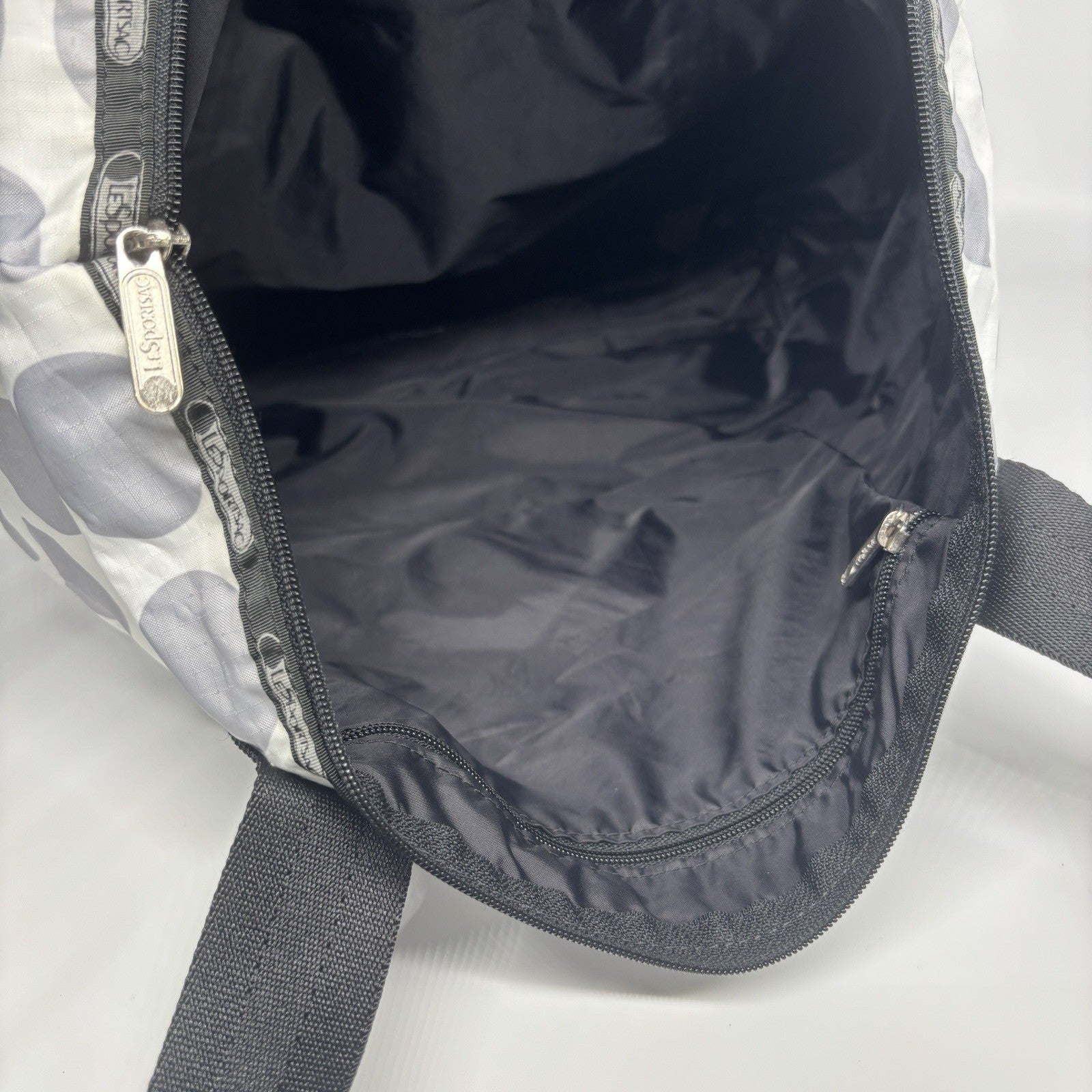 LESPORTSAC Tote Bag White with Grey Spots