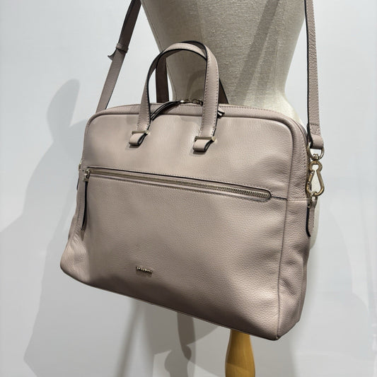 Samsonite Leather Highline Bailhandle Laptop Briefcase