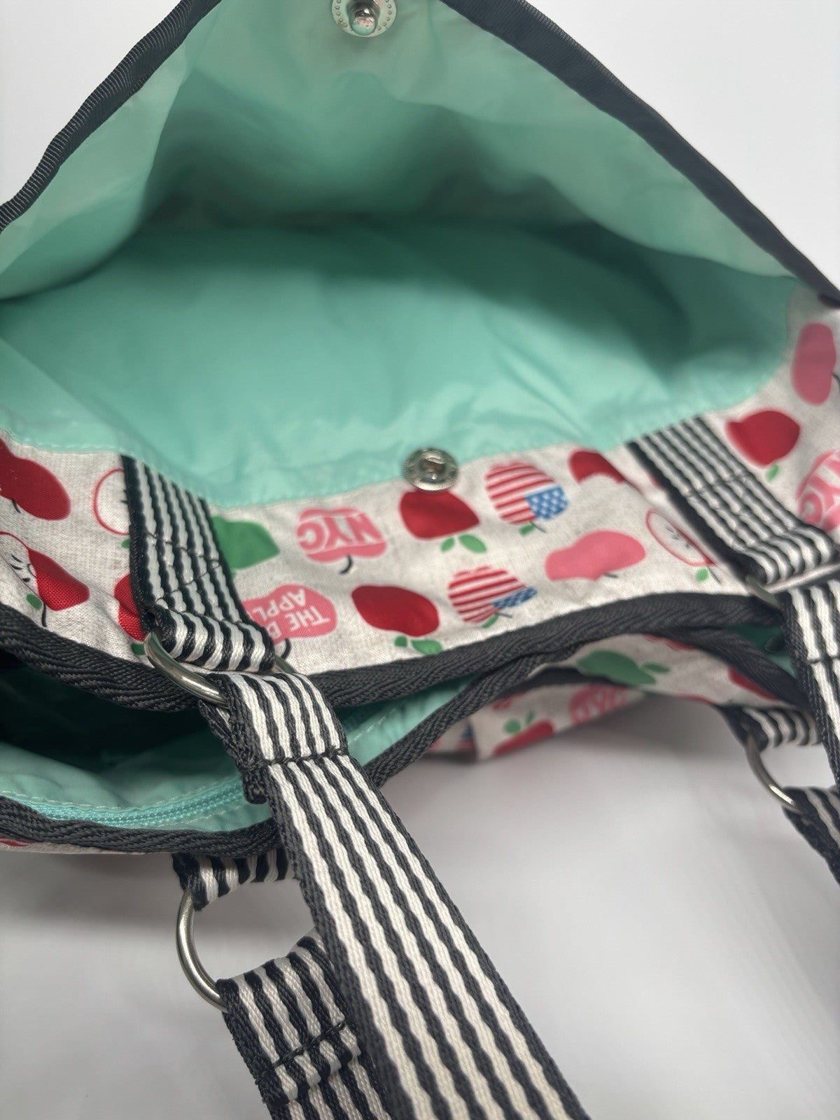 LESPORTSAC Big Apple Tote Crossbody Bag Pink Red