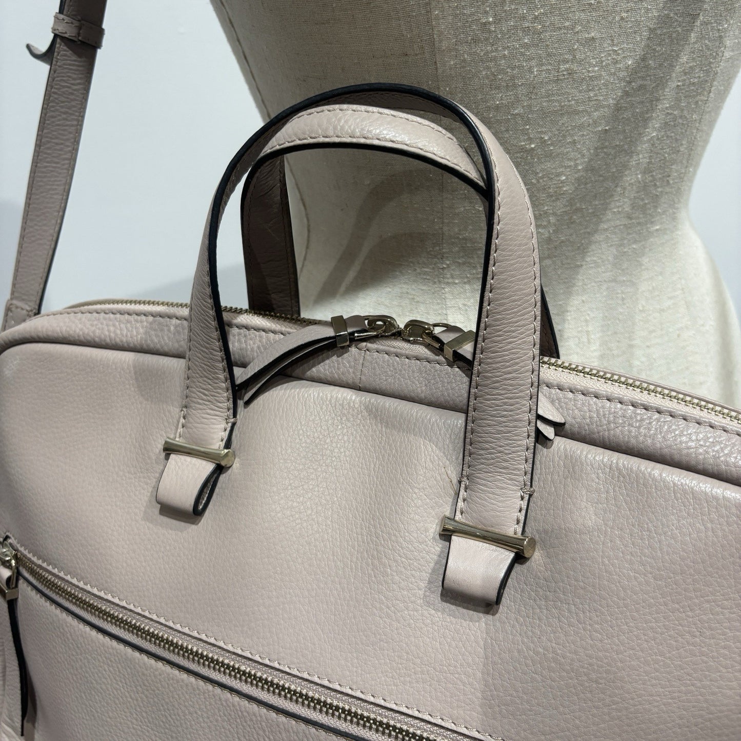 Samsonite Leather Highline Bailhandle Laptop Briefcase