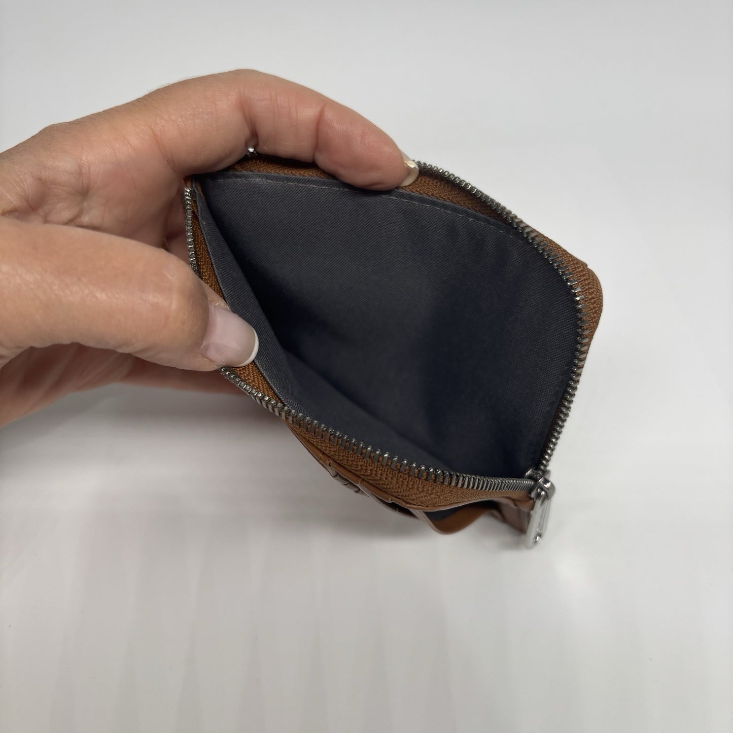 Genuine Mandarina Duck Mellow Urban RFID Leather Card Holder Indian Tan