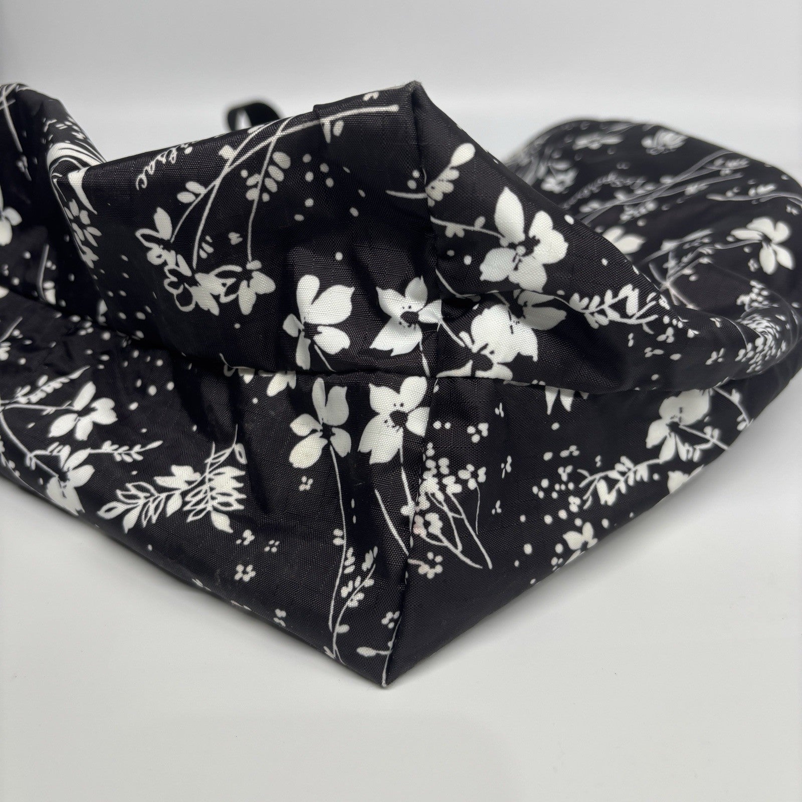 Genuine LeSportSac Crossbody Bag Black and White Floral