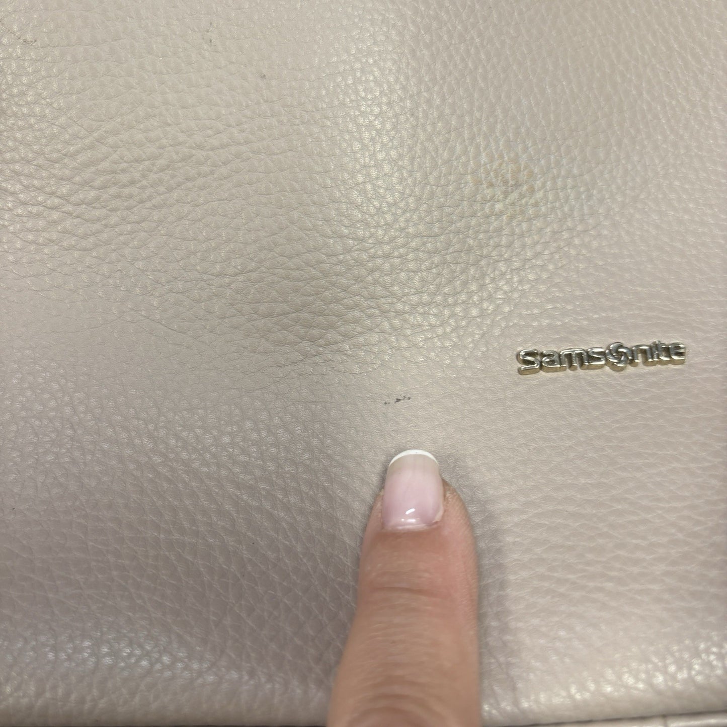 Samsonite Leather Highline Bailhandle Laptop Briefcase