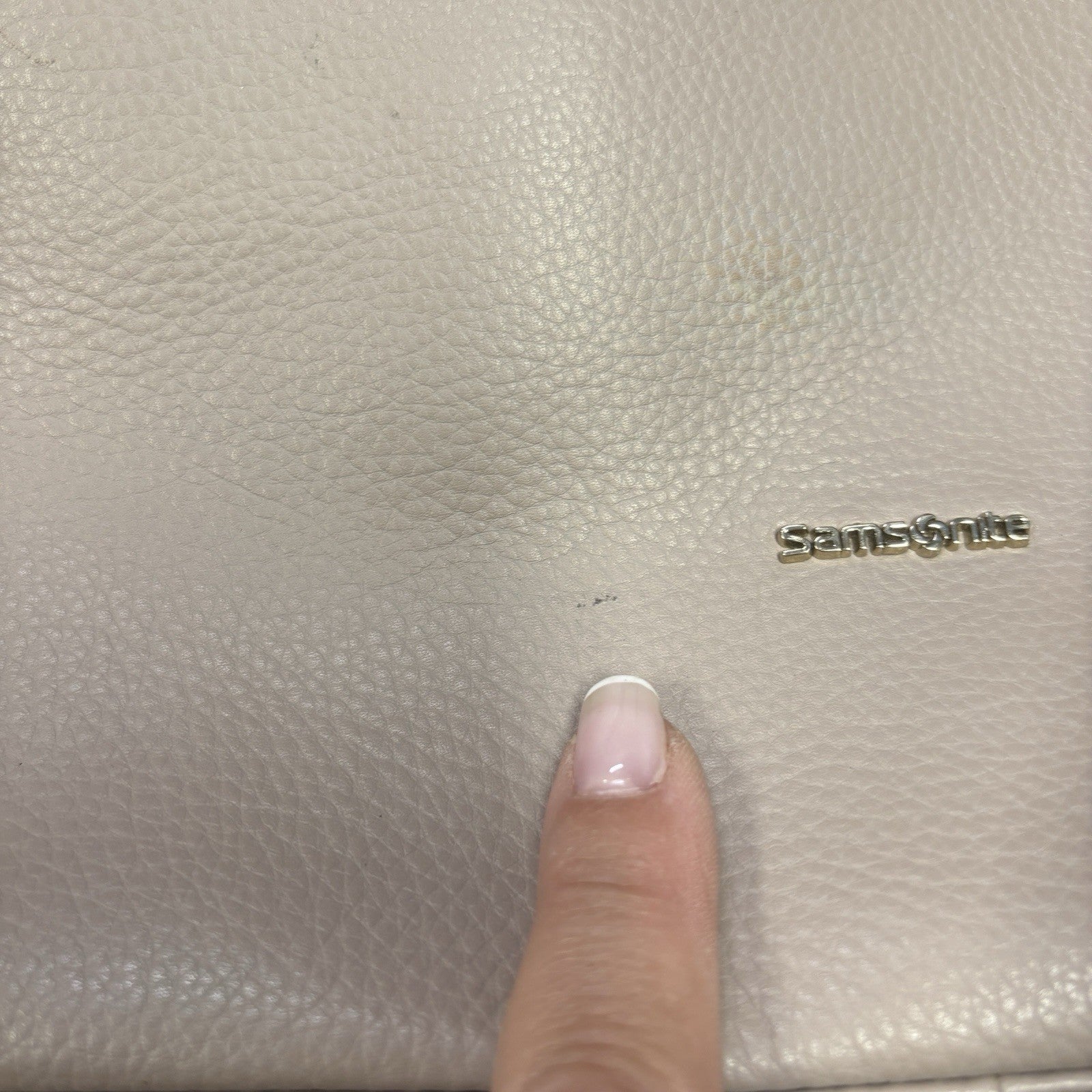 Samsonite Leather Highline Bailhandle Laptop Briefcase