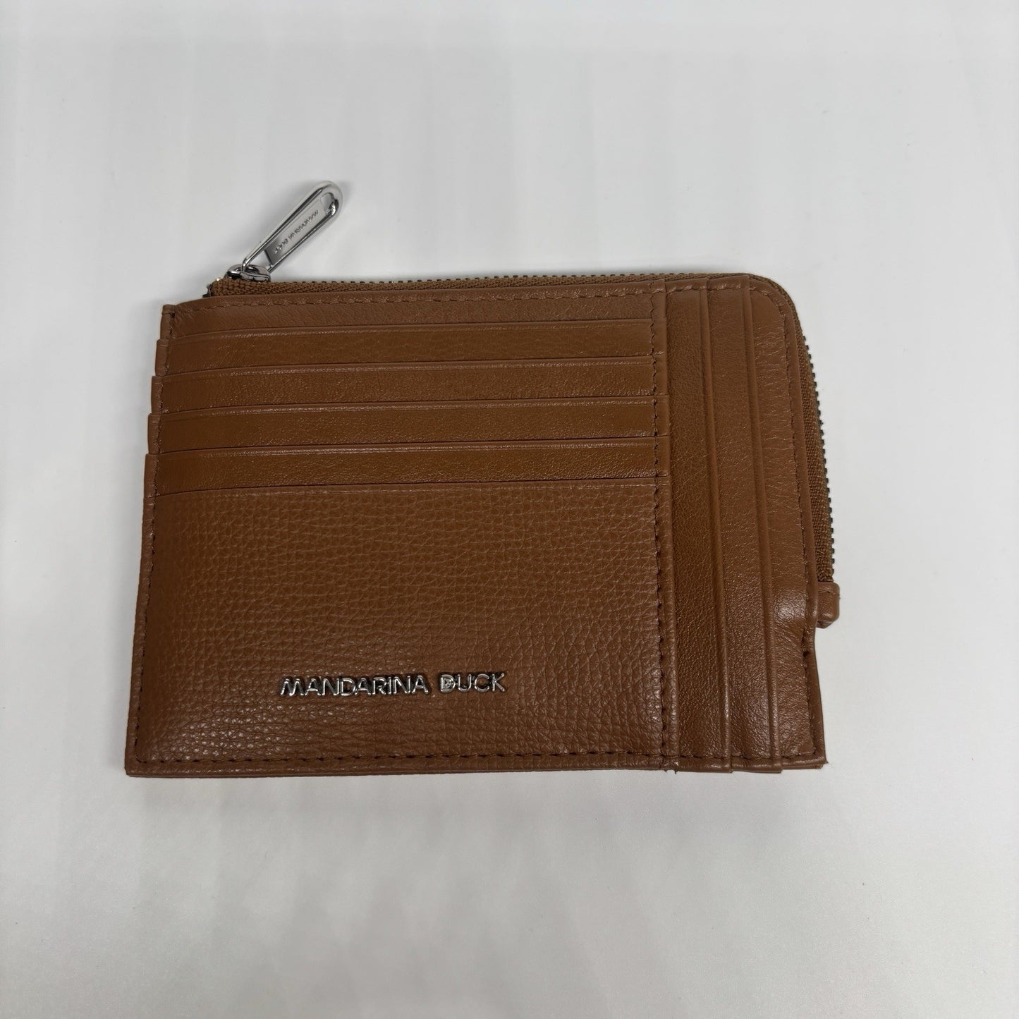 Genuine Mandarina Duck Mellow Urban RFID Leather Card Holder Indian Tan