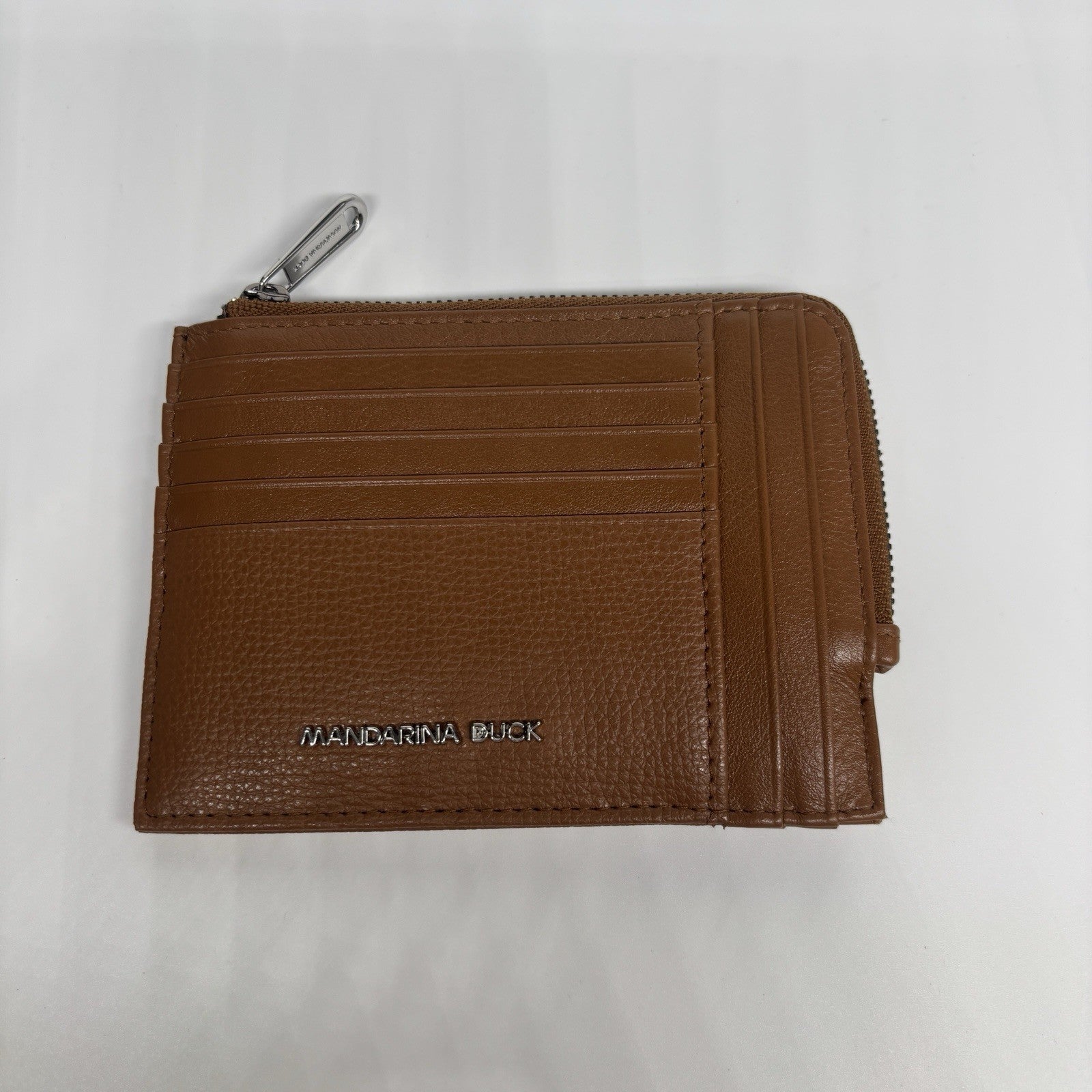 Genuine Mandarina Duck Mellow Urban RFID Leather Card Holder Indian Tan