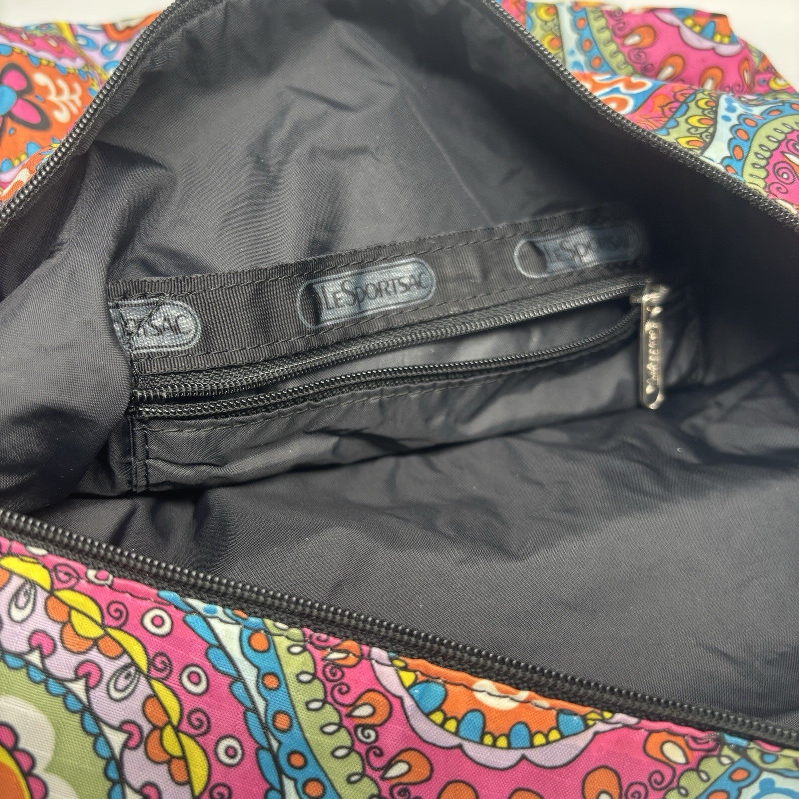 Genuine LeSportSac Crossbody Bag Multi Coloured Paisley Print