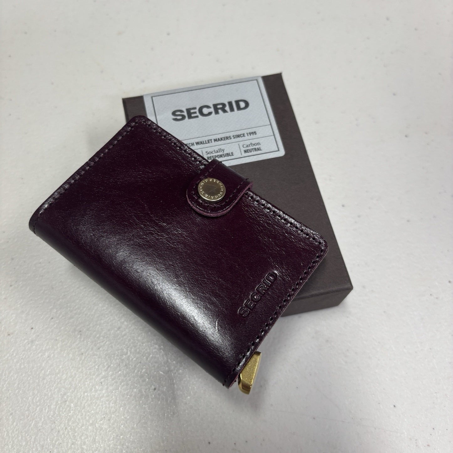 Genuine Secrid Premium MINIWALLET Dusk Bordeaux