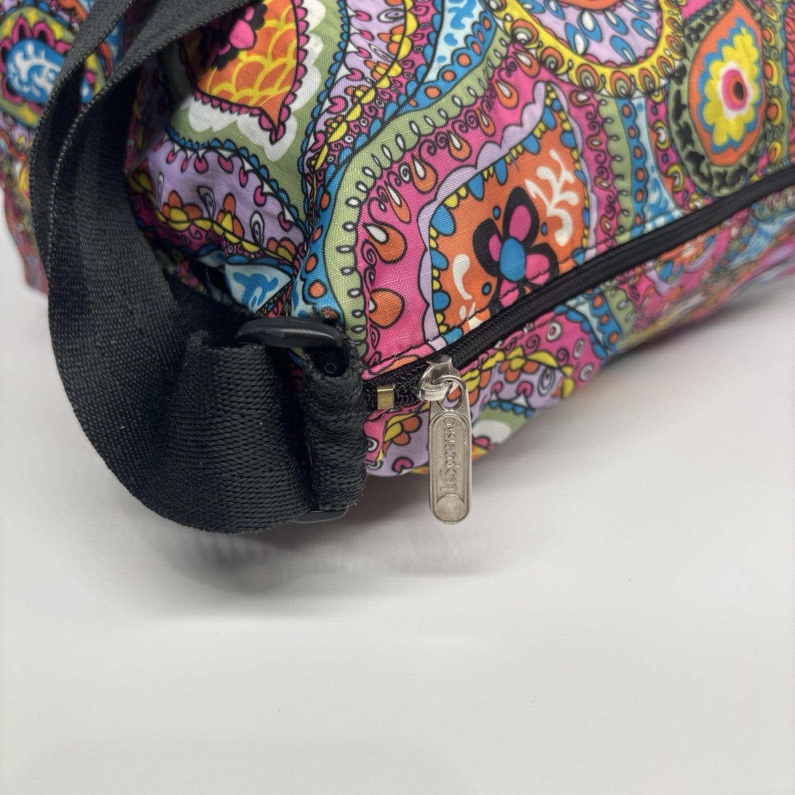 Genuine LeSportSac Crossbody Bag Multi Coloured Paisley Print