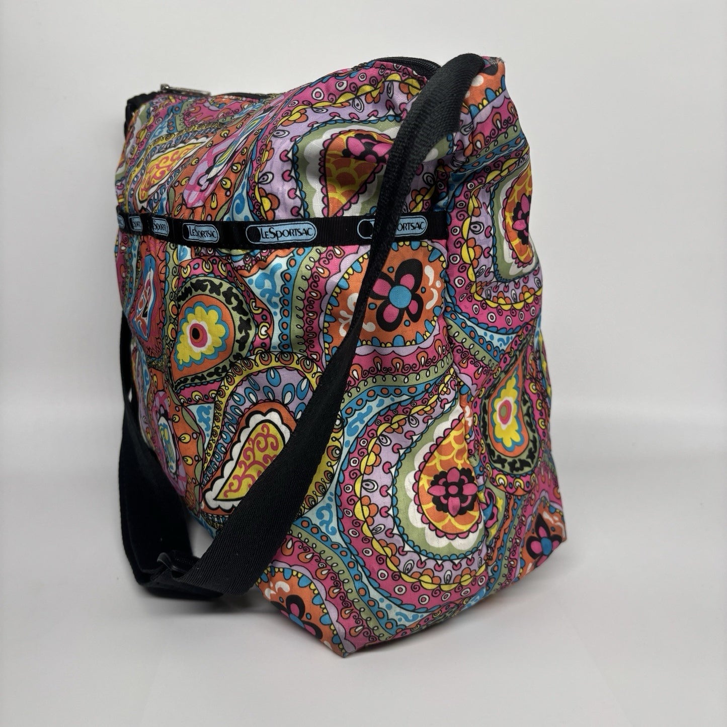 Genuine LeSportSac Crossbody Bag Multi Coloured Paisley Print