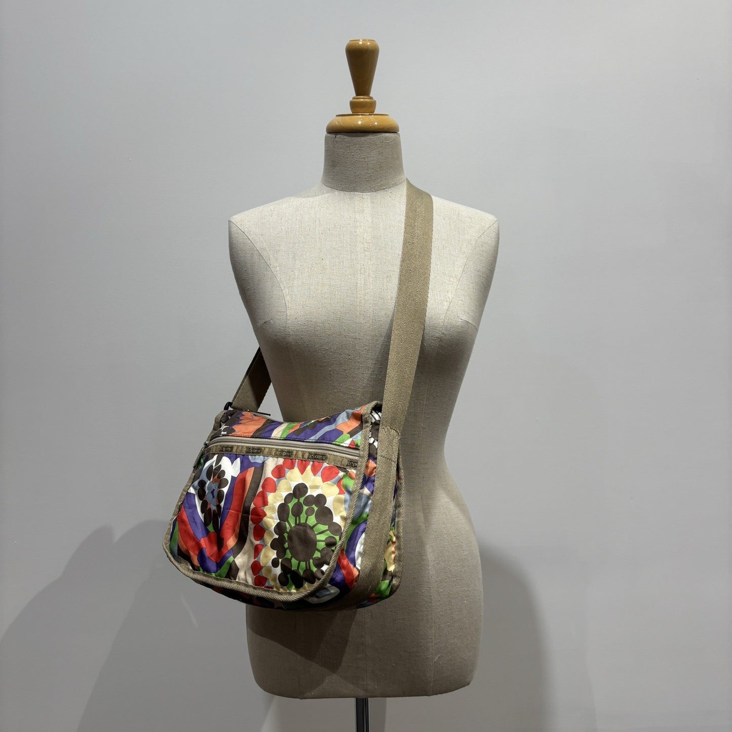 Genuine LeSportSac Crossbody Bag Multi Coloured Retro Print