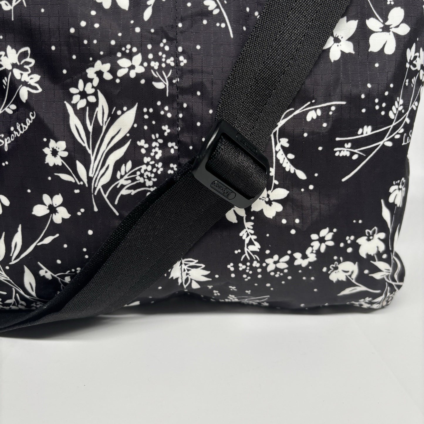 Genuine LeSportSac Crossbody Bag Black and White Floral