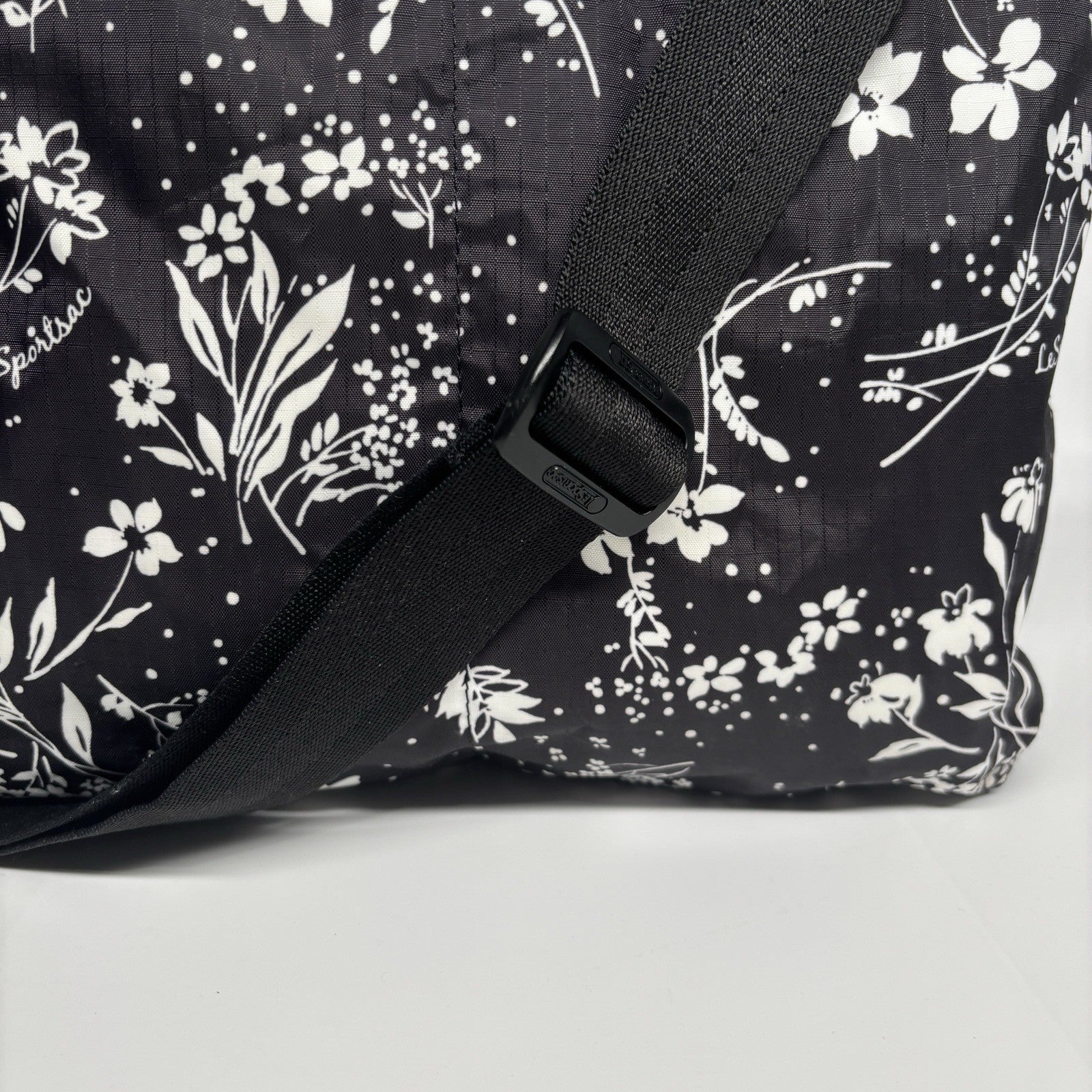 Genuine LeSportSac Crossbody Bag Black and White Floral