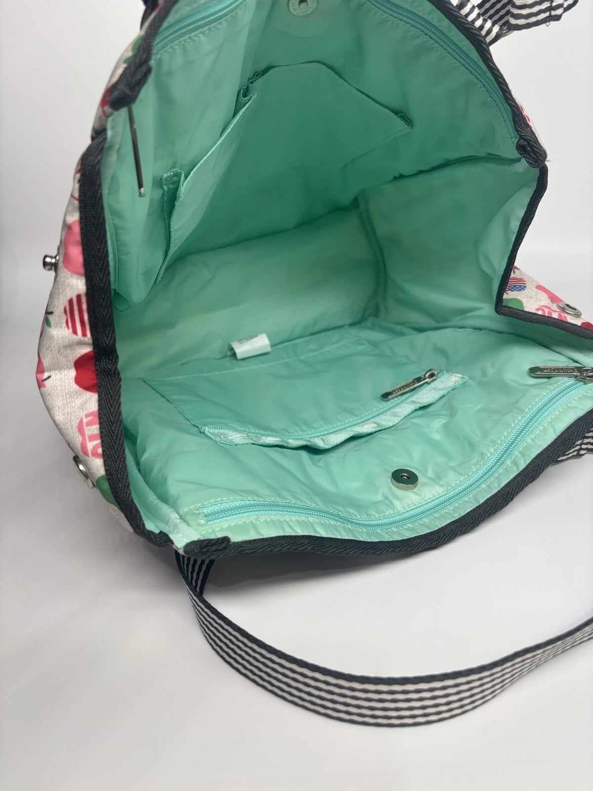 LESPORTSAC Big Apple Tote Crossbody Bag Pink Red