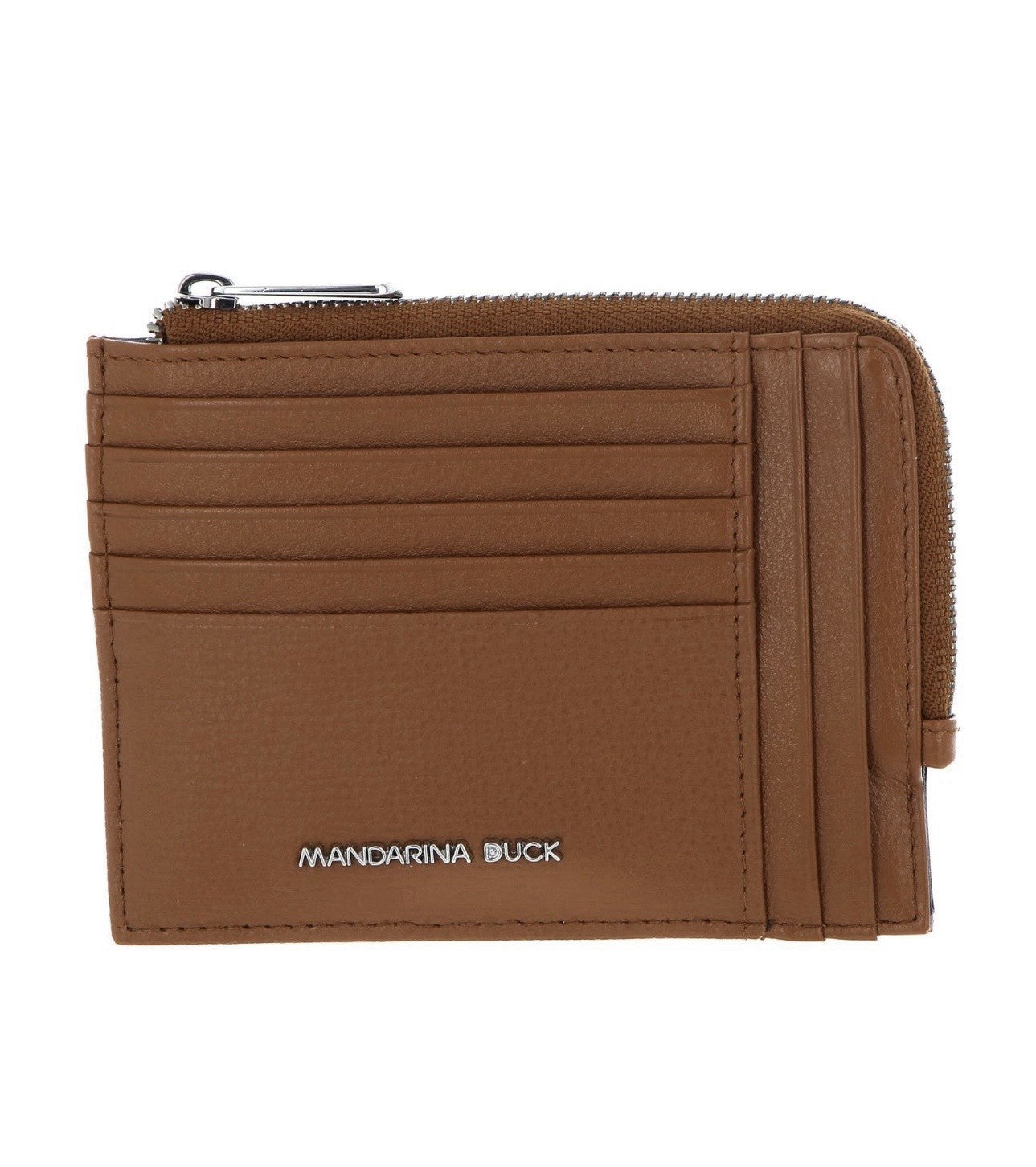 Genuine Mandarina Duck Mellow Urban RFID Leather Card Holder Indian Tan