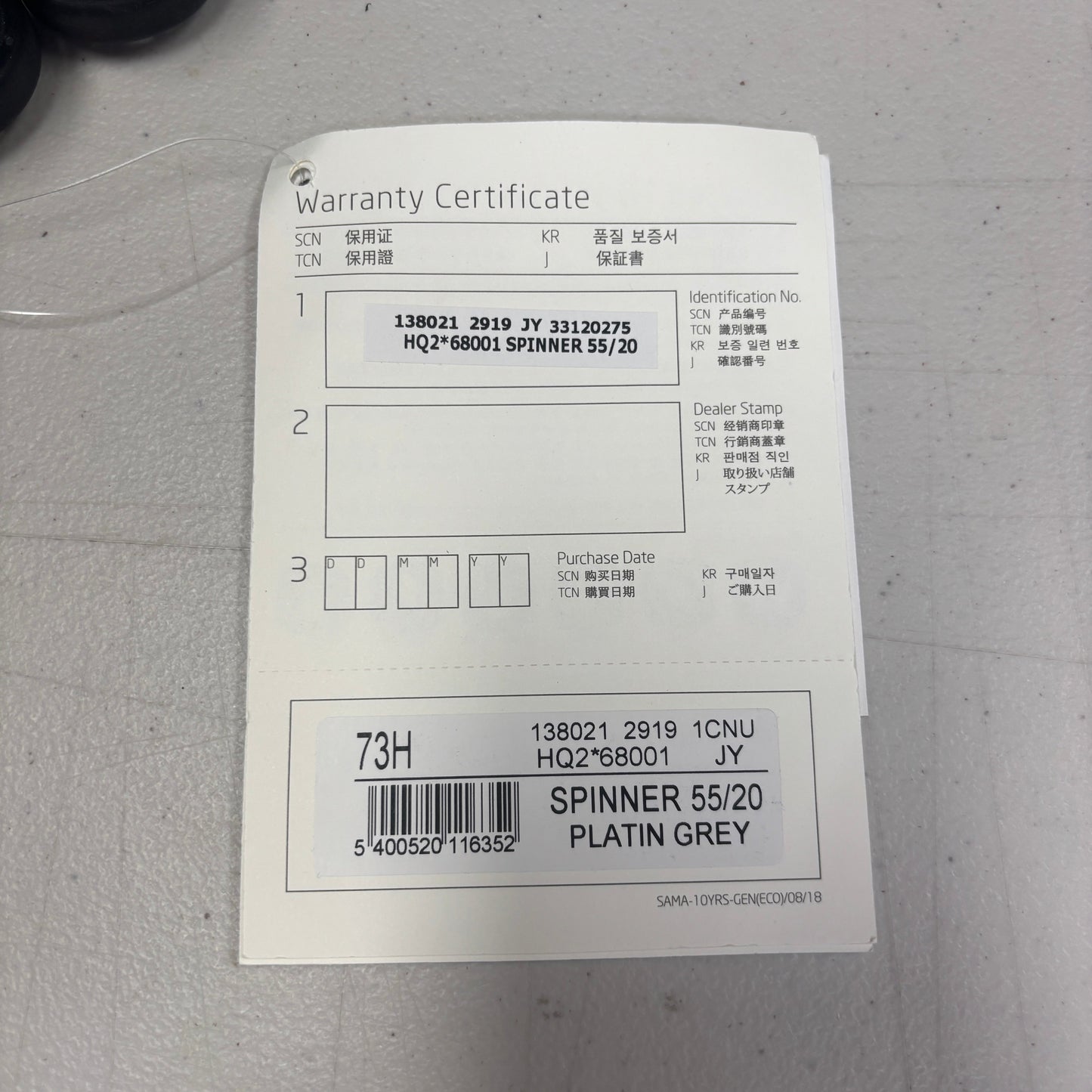 SAMSONITE 73H PLATINUM SPARE PARTS KIT RECONDITIONED